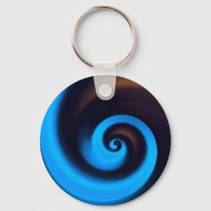 Blauw Bruin Spiraalvormig Leuk Koel Modern Sleutelhanger