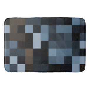 blauw, bruin, stof, textiel, ontwerp, geruit, badmat