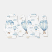 Blauw Bruin Teddy Bear Verjaardag Favoriet Box Bedankdoosjes (Uitgevouwen)