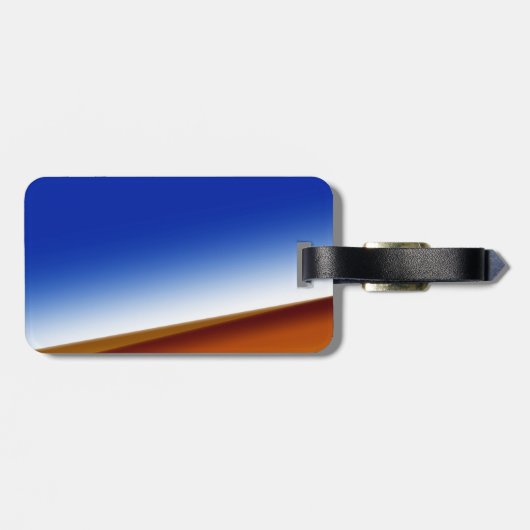 Blauw bruin wit abstract textuur kunst achtergrond bagagelabel (Achterkant horizontaal)