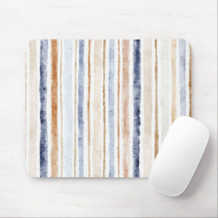 Blauw Bruine Crème Strepen Muismat