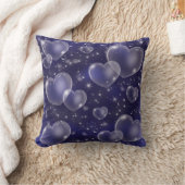 Blauw Bubbel Hartjes Cute Meisjesachtig Kussen (Deken)