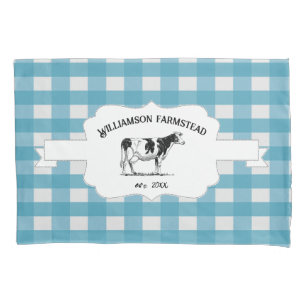 Blauw buffel Boerderij Koe Pillow Hoesje Kussensloop