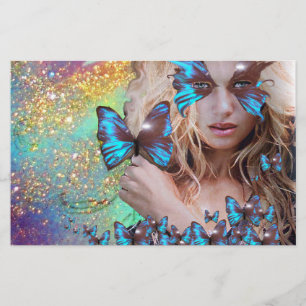 BLAUW BUTTERFLY SWEET SIXTEEN ARTIJ BRIEFPAPIER