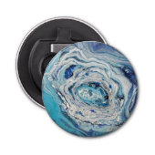 Blauw Button Flesopener (Voorkant)