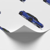 Blauw C7 Corvette inpakpapier (Hoek)
