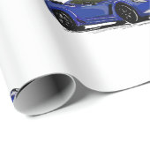 Blauw C7 Corvette inpakpapier (Rol Hoek)