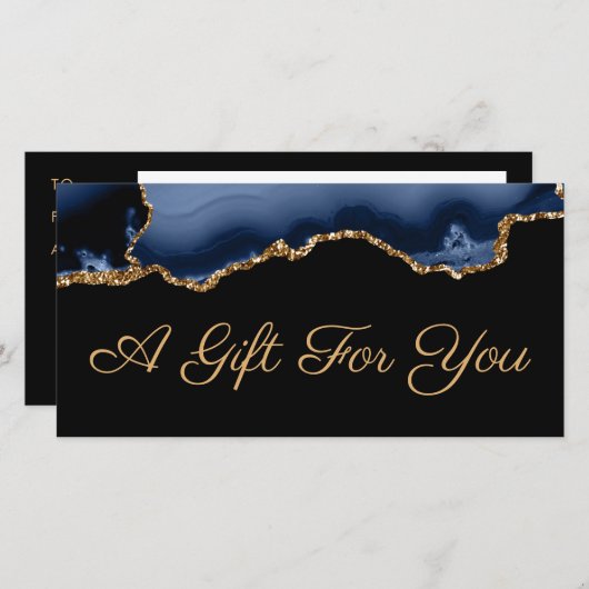 blauw cadeaubon (Voorkant / Achterkant)