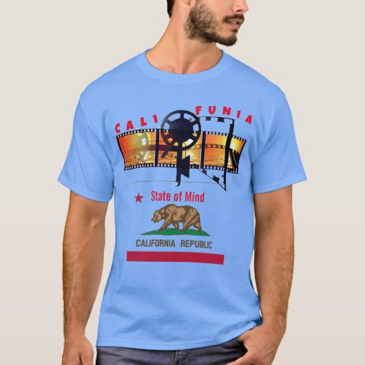 (Blauw) California Fun T-shirt (Voorkant)