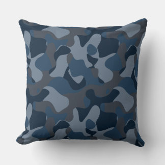 Blauw Camo Kussen