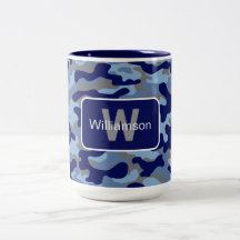 Blauw Camo met personalisatie