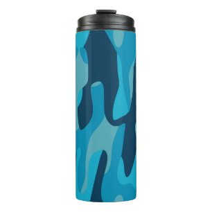 Blauw Camo Thermosbeker