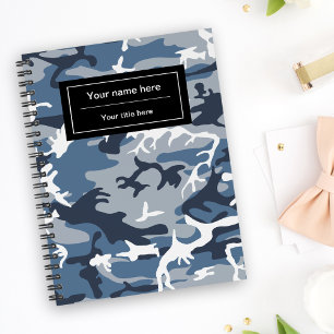 Blauw Camo, Winter Camo, Sneeuw Camouflage, Milita Notitieboek