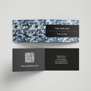 Blauw Camo, Winter Camo, Sneeuw Camouflage, Milita Visitekaartjes