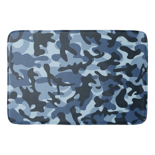 Blauw Camouflage Badmat (Voorkant)
