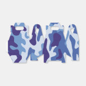 Blauw camouflage bedankdoosjes (Uitgevouwen)