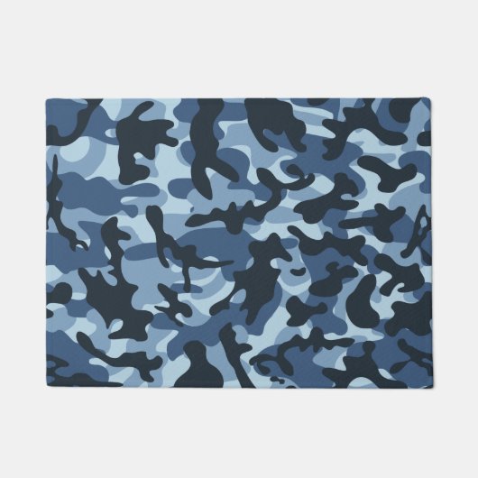 Blauw Camouflage Deurmat (Voorkant)