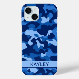 Blauw camouflage gepersonaliseerd