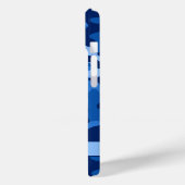 Blauw camouflage gepersonaliseerd Case-Mate iPhone case (Achterkant / Links)