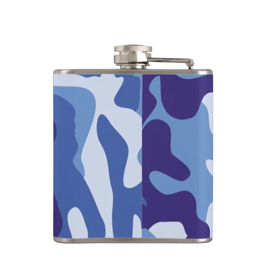 Blauw camouflage heupfles (Achterkant)