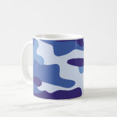 Blauw camouflage koffiemok (Voorkant links)