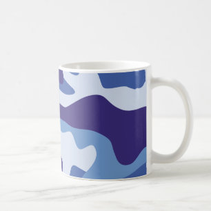 Blauw camouflage koffiemok