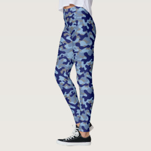 Blauw camouflage leggings