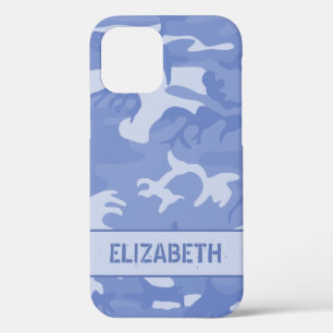Blauw Camouflage Monogram iPhone 12 Pro Hoesje
