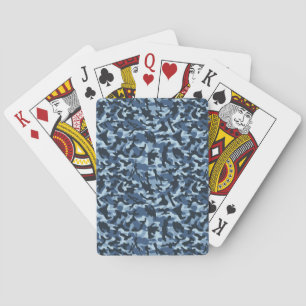 Blauw Camouflage Pokerkaarten