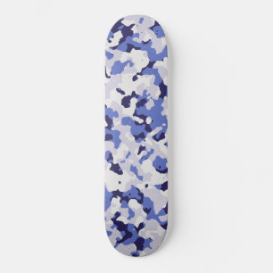 Blauw camouflage skateboard