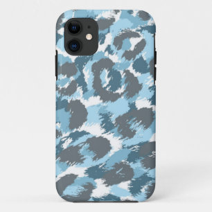 Blauw camouflagepatroon iPhone 11 hoesje