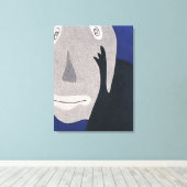 Blauw Canvas Afdruk (Insitu (Houten vloer))