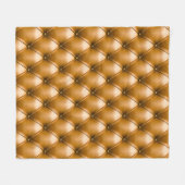 Blauw Capiton Textiel: Retro Achtergrond Fleece Deken (Voorkant (Horizontaal))