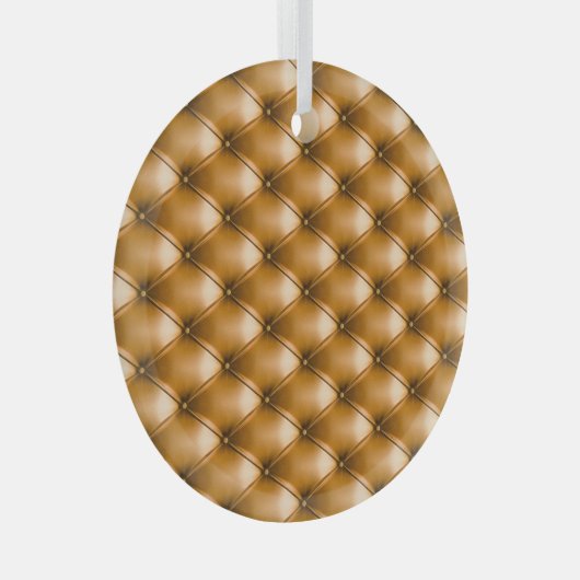 Blauw Capiton Textiel: Retro Achtergrond Glas Ornament (Voorkant Rechts)