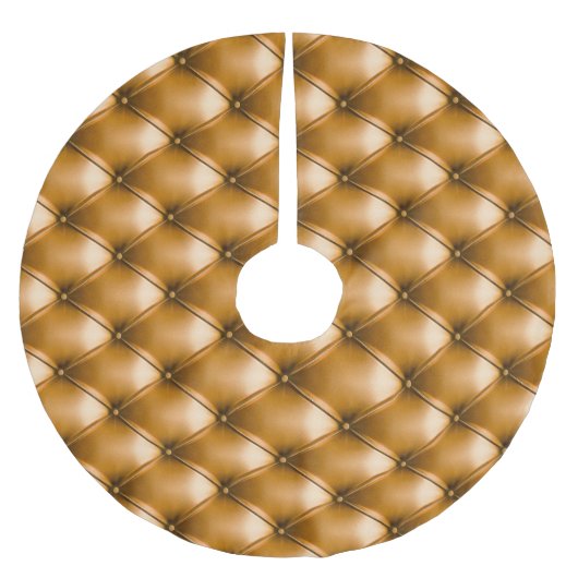 Blauw Capiton Textiel: Retro Achtergrond Kerstboom Rok (Voorkant)