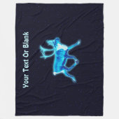 Blauw Caribisch gebied (rendier) Fleece Deken (Voorkant)