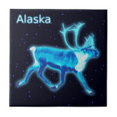 Blauw Caribisch gebied (rendier) Tegeltje (Voorkant)