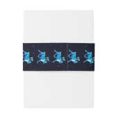 Blauw Caribisch gebied (rendier) Uitnodigingen Wikkel (Achterkant Voorbeeld)