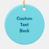 Blauw cartoon keramisch ornament (Achterkant)