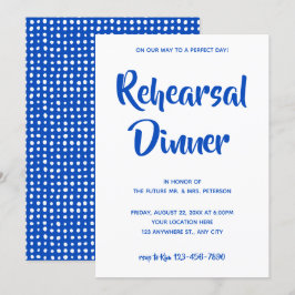 blauw Casual schrift | Uitnodiging voor een repeti