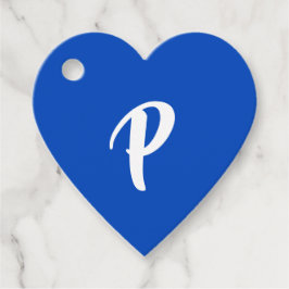 Blauw Casual Script Monogram Bedankt Bedankjes Labels