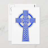 Blauw celkruis briefkaart (Voorkant / Achterkant)