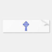 Blauw celkruis bumpersticker (Voorkant)