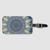 Blauw Chakra Kaleidoscoop Thunder_Cove Bagagelabel (Voorkant (horizontaal))