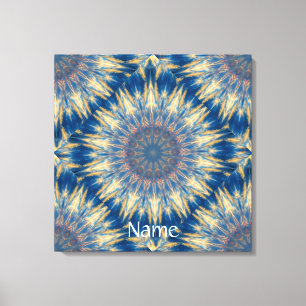 Blauw Chakra Kaleidoscoop Thunder_Cove Canvas Afdruk