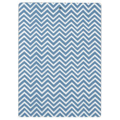 Blauw Chevron Aangepast klembord (Achterkant)