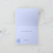 Blauw Chevron Bruidsfeest Dank Je Kaart (Binnen)