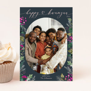 Blauw & Chic Winterloof Happy Kwanzaa Kaart