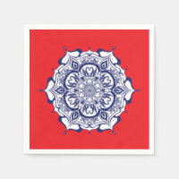 Blauw China Stijl met wezens
