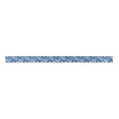 Blauw Chinees Floral Patroon Lint (Voorkant)